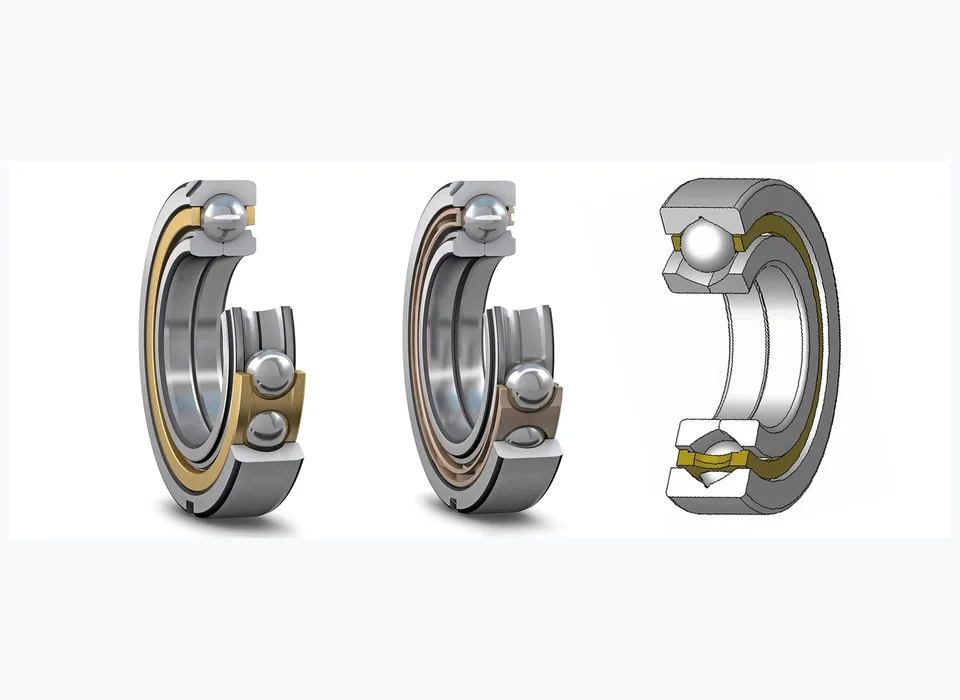 Illustration of deep groove ball bearing variants