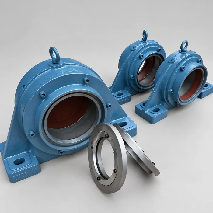 Pillow Block vs Plummer Block vs Flange Bearing Units: Selection Guide(Image3) Heavy-duty split plummer block bearing housings