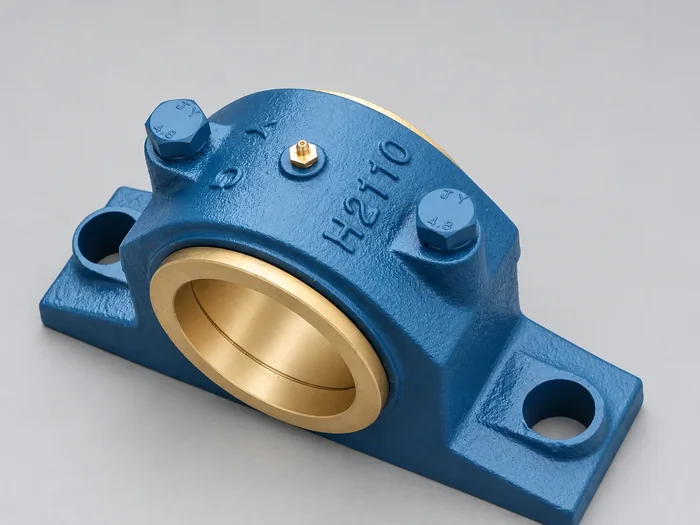 Pillow Block Bearing Maintenance: Installation, Lubrication & Troubleshooting(Image3) Split plummer block housing for bearing inspection and maintenance